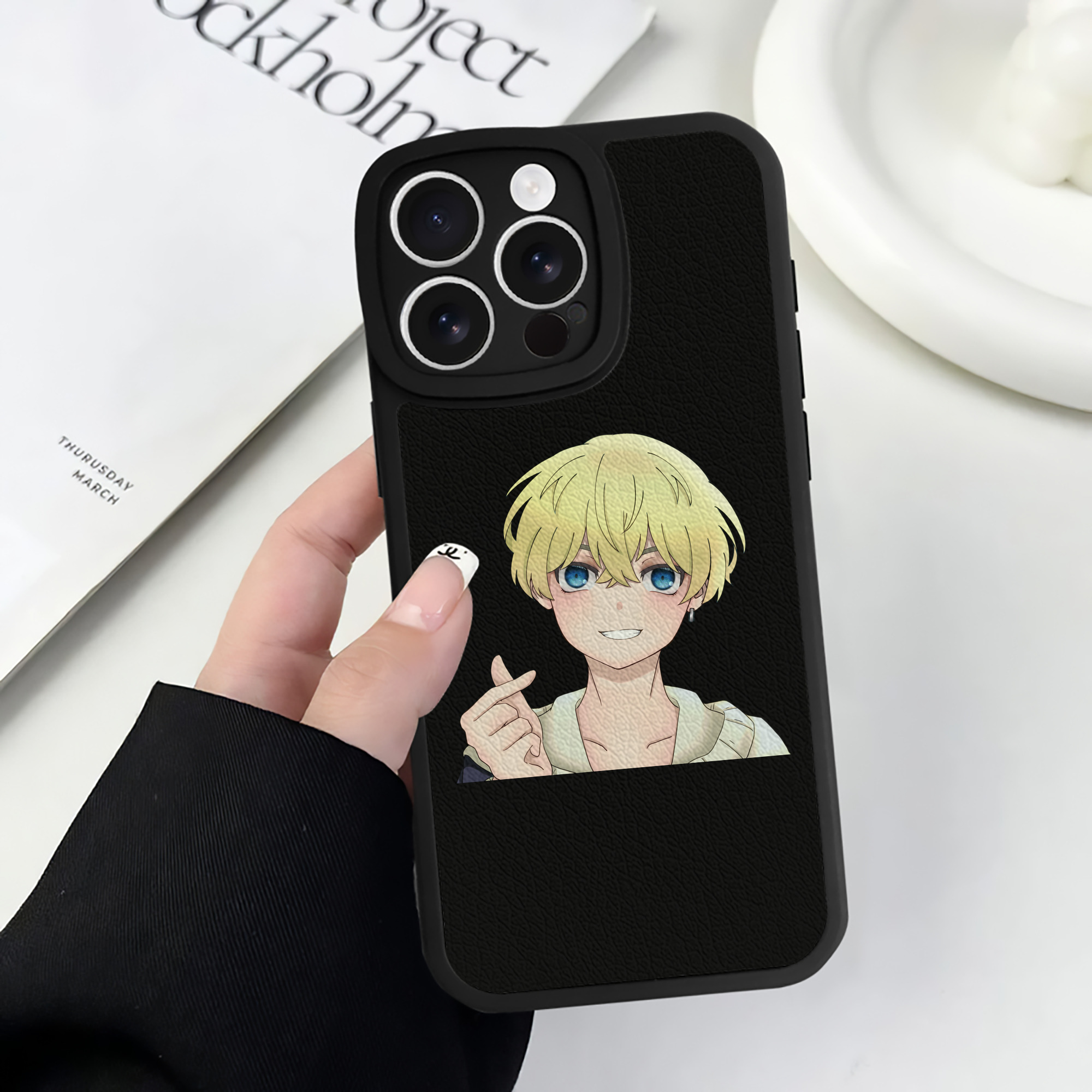 （画像用） 東京リベンジャーズ Tokyo Revengers 【iPhone 16シリーズ対応】シリコンスマホケース（レザー調） 材質：シリコン